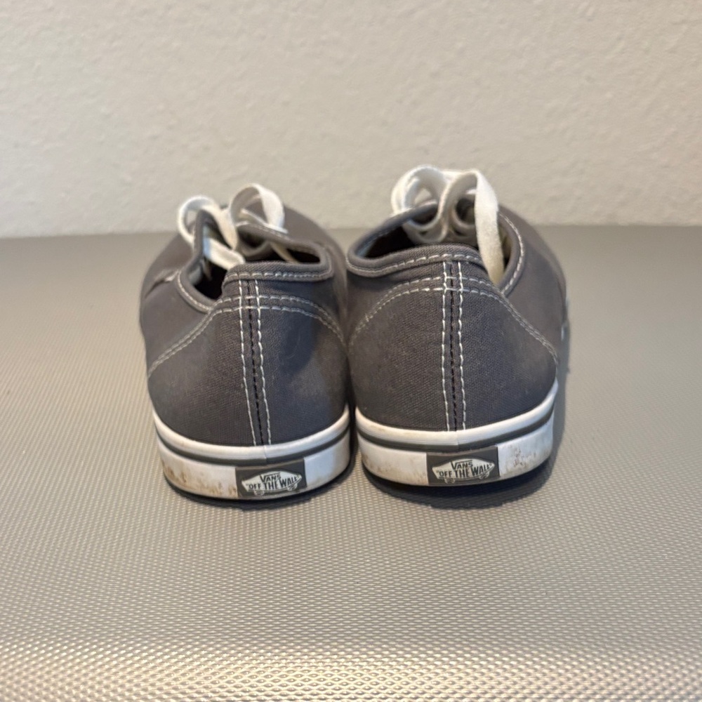 Vans Charcoal Canvas Sneakers with White Accents - Picture 4 of 5